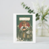 教会ファッションドの古いクリスマス シーズンポストカード (スタンド正面)