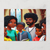 教会フォーククリスチャンアートハガキ ポストカード (正面)