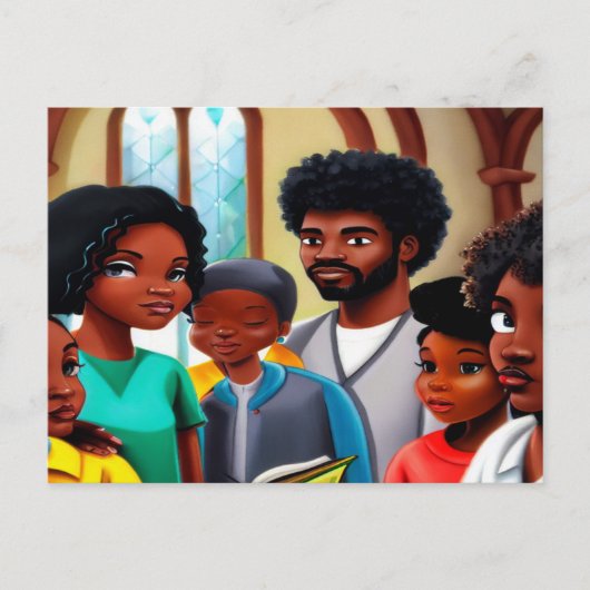 教会フォーククリスチャンアートハガキ ポストカード (正面)