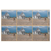 教会プリントの生地9"へのカウボーイの乗馬馬 ファブリック (ファットクウォーター)