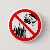 教会ボタンを食べ物を与えないで下さい 缶バッジ (正面)