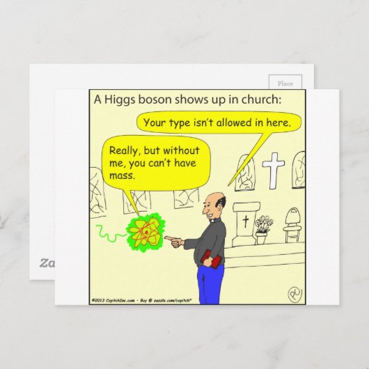 教会マンガの410ヒッグス粒子 ポストカード (正面/裏面)