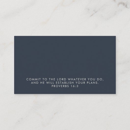 教会ミニマル教区モダン海軍 名刺 (裏面)