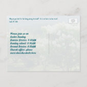 教会メーラーイースターサービス招待状 インビテーションポストカード (裏面)