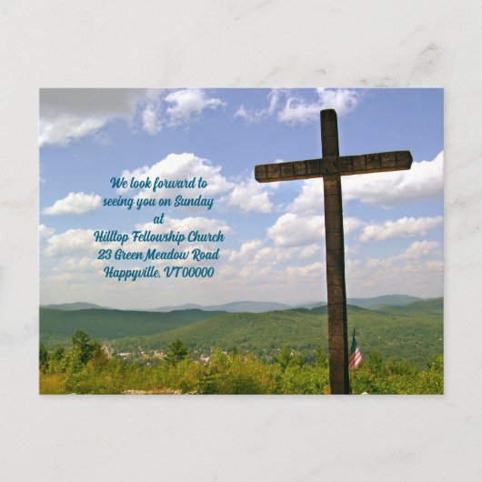 教会メーラーイースターサービス招待状 インビテーションポストカード (正面)