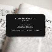 教会モダンのロゴ大臣の白黒 名刺