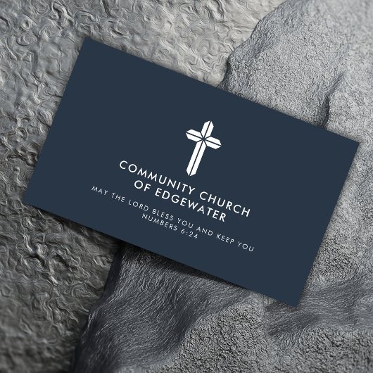 教会モダン教区ミニマル海軍 名刺