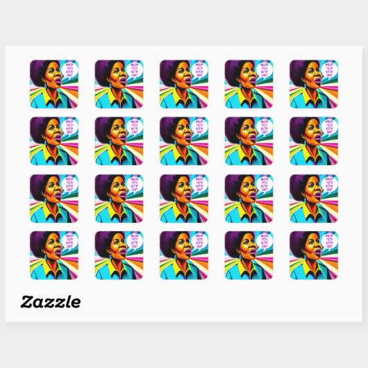 教会レディーウォーク・バイ・フェイスアートステッカー スクエアシール (シート)