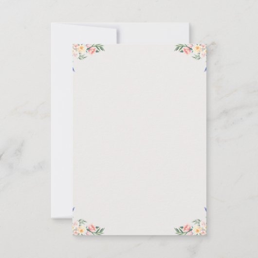 教会伝統的のInterWatercolor結婚式の招待 (裏面)