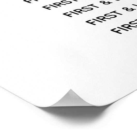 教会伝統的モノグラ結婚ムの座席表 ポスター (角)