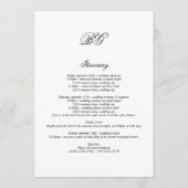 教会伝統的モノグラ結婚ムの旅程 プログラム (裏面)