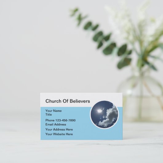 教会信者キリスト教名刺 名刺 (スタンド正面)