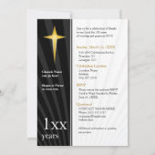 教会創立記念 ゴールドクロス 招待状 (裏面)