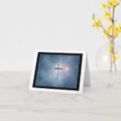 教会十字 カード (黄色い花)