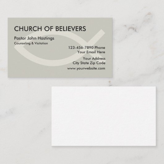 教会名刺 名刺 (正面/裏面)