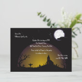 教会墓地のハローウィンパーティの招待状 招待状 (スタンド正面)