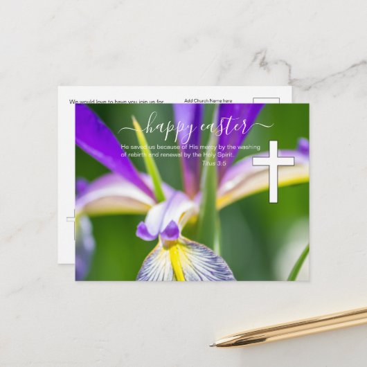 教会宗教復活祭  ポストカード (正面/裏面インサイチュ)