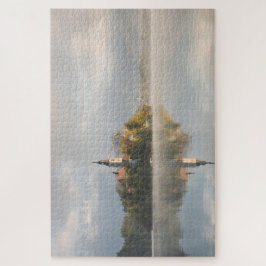 教会島との霧深い出血させた湖の日の出 ジグソーパズル