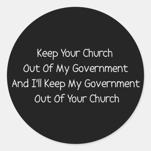 教会州分離 ラウンドシール (正面)