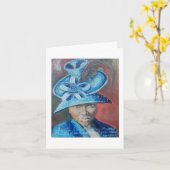 教会帽子のCheyの挨拶状 カード (黄色い花)