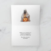 教会幽霊のよく出るジャックオランタン幽霊ハロウィーン シーズンカード (内部)