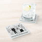 教会式での結婚式 ビカが弁護士に反対 ガラスコースター (アングル)