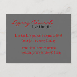 教会招待の郵便はがき インビテーションポストカード