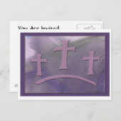 教会招待状の郵便はがき インビテーションポストカード (正面/裏面)