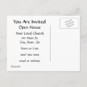 教会招待状の郵便はがき インビテーションポストカード (裏面)