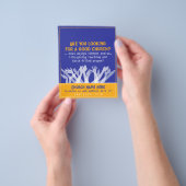 教会招待状礼拝サービス招待状ブライト チラシ (手)