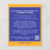 教会招待状礼拝サービス招待状ブライト チラシ (裏面)