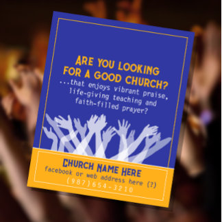 教会招待状礼拝サービス招待状ブライト チラシ