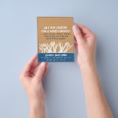 教会招待状礼拝サービス招待状 モダン チラシ (手)