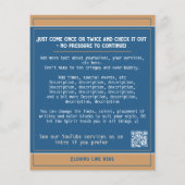 教会招待状礼拝サービス招待状 モダン チラシ (裏面)