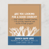 教会招待状礼拝サービス招待状 モダン チラシ (正面)