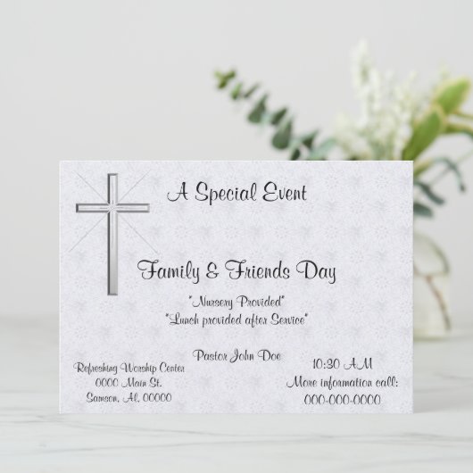 教会招待状集会特別イベント 招待状 (スタンド正面)
