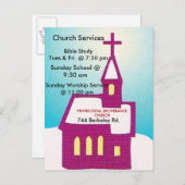 教会招待状 インビテーションポストカード (正面/裏面)