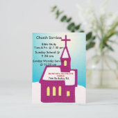 教会招待状 インビテーションポストカード (スタンド正面)
