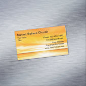 教会日没の名刺の磁石 マグネット名刺 (インサイチュ)