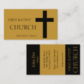 教会横の金ゴールドか黒 名刺 (正面/裏面)