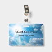 教会牧師と聖職者の信仰名 バッジ (クリップ付き裏面)