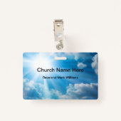 教会牧師と聖職者の信仰名 バッジ (裏面クリップ)