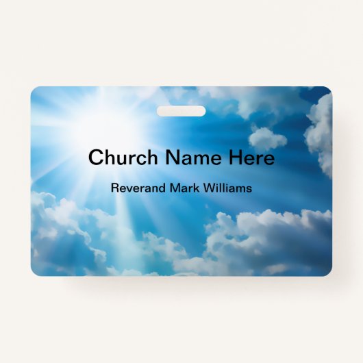 教会牧師と聖職者の信仰名 バッジ (裏面)