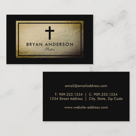 教会牧師の名刺 名刺 (正面/裏面)