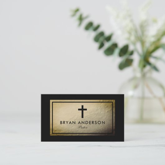 教会牧師の名刺 名刺 (スタンド正面)