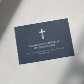 教会牧師モダンクロスミニマル信仰海軍 名刺