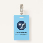 教会牧師聖職者信仰名バッジ バッジ (裏面クリップ)