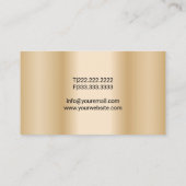 教会牧師金ゴールドモダン聖十字架 名刺 (裏面)