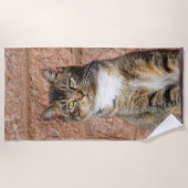 教会猫 ビーチタオル (正面)