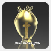 教会白熱［赤熱］光を放つの魔法のチャイパーソナライズされた。 スクエアシール (正面)